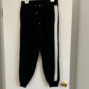 Ralph Lauren Black Label Black Joggers with White Stripe